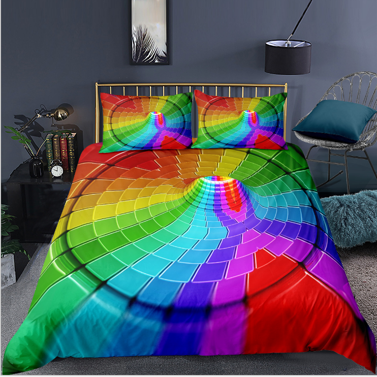 3D Digital Print Bedding Set | Bold Quilt Cover & Pillowcases | Sultryrich