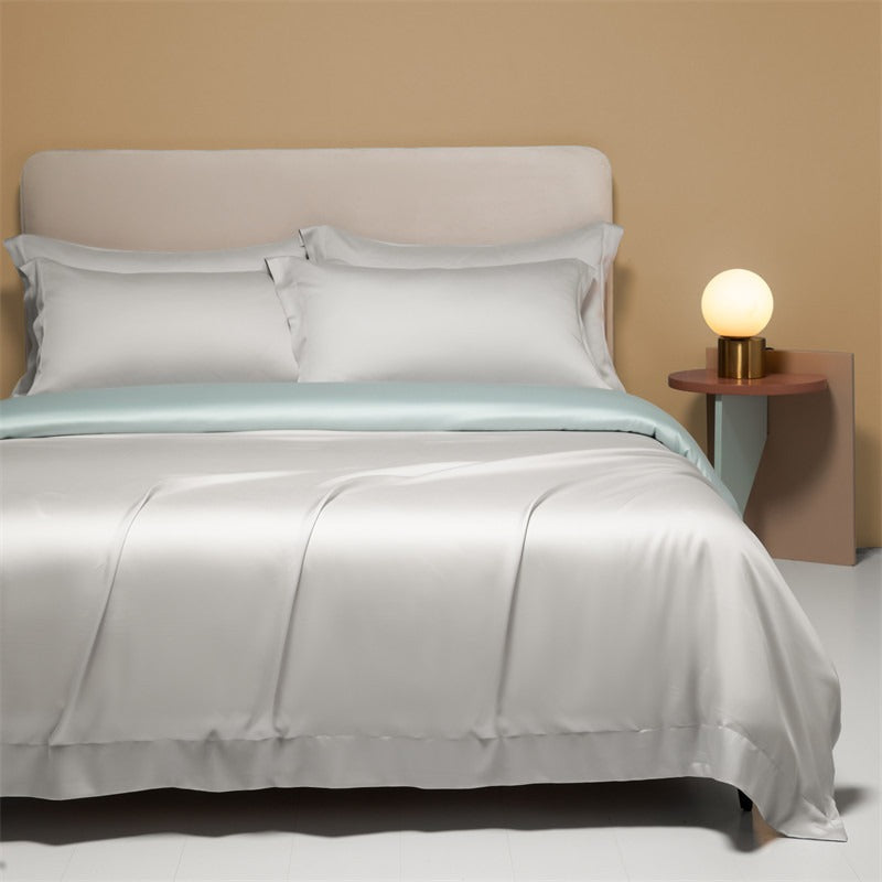 120 Lanjing Heavenly Silk Bedding Set with Four Pieces of Ice Silk Bed Sheet and Duvet Cover