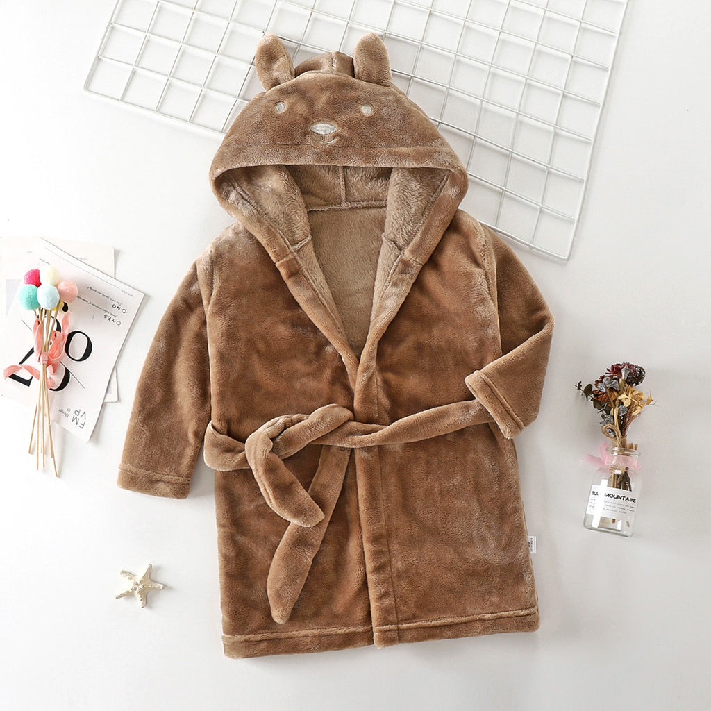 Children's Coral Fleece Bathrobe | Kids Warm Robe | Sultryrich