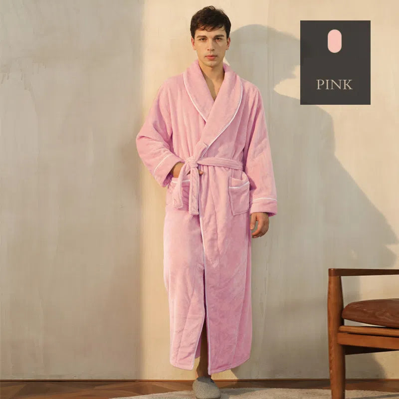 Flannel Couple's Bathrobe | His & Hers Long Robe | Sultryrich
