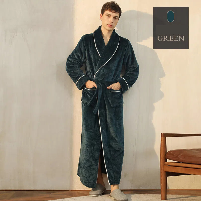 Flannel Couple's Bathrobe | His & Hers Long Robe | Sultryrich