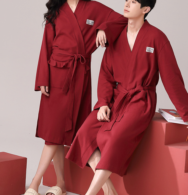 Mid to long length home gowns for couples