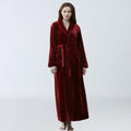 Thick Flannel Cardigan Bathrobe | Long Warm Robe | Sultryrich