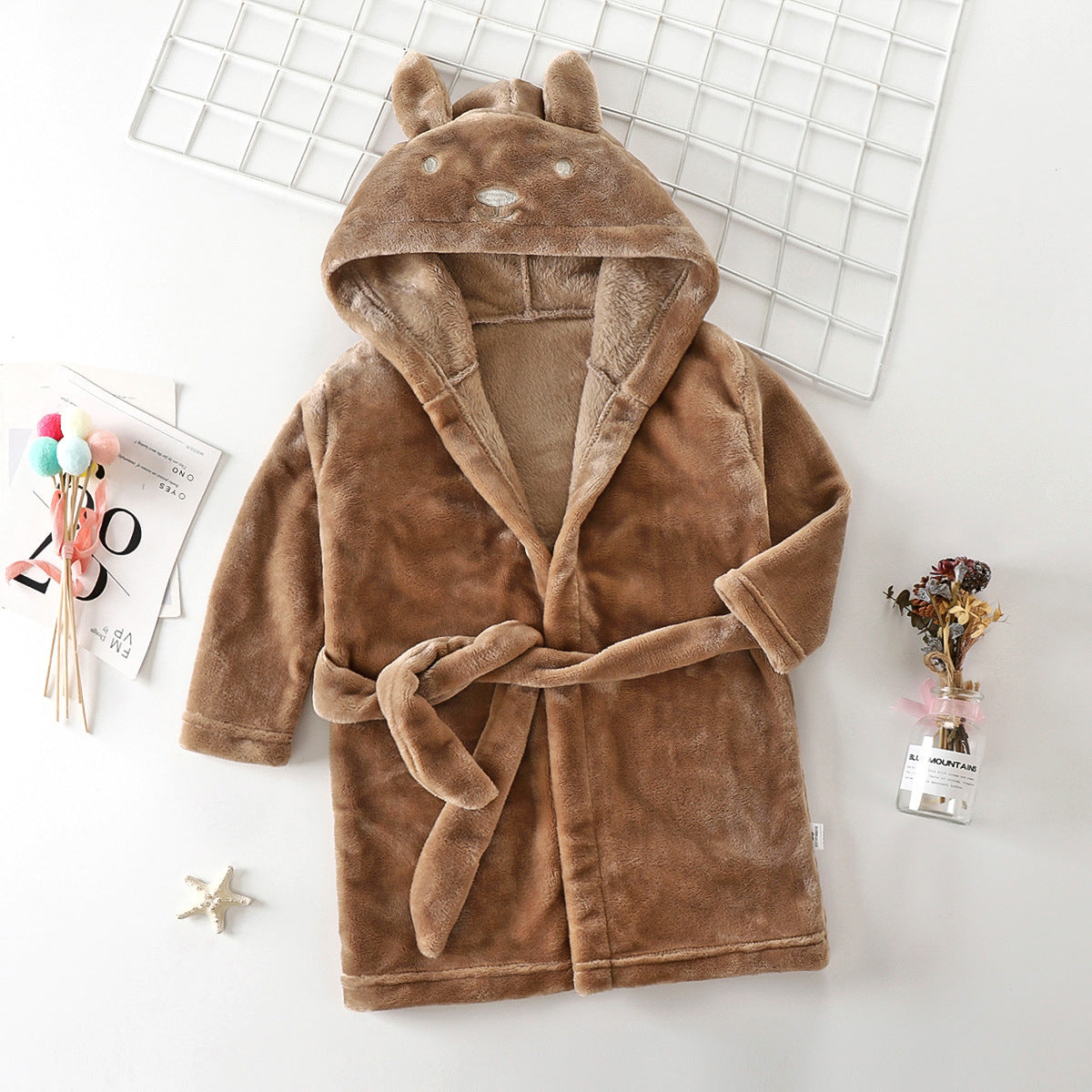 Children's Coral Fleece Bathrobe | Kids Warm Robe | Sultryrich