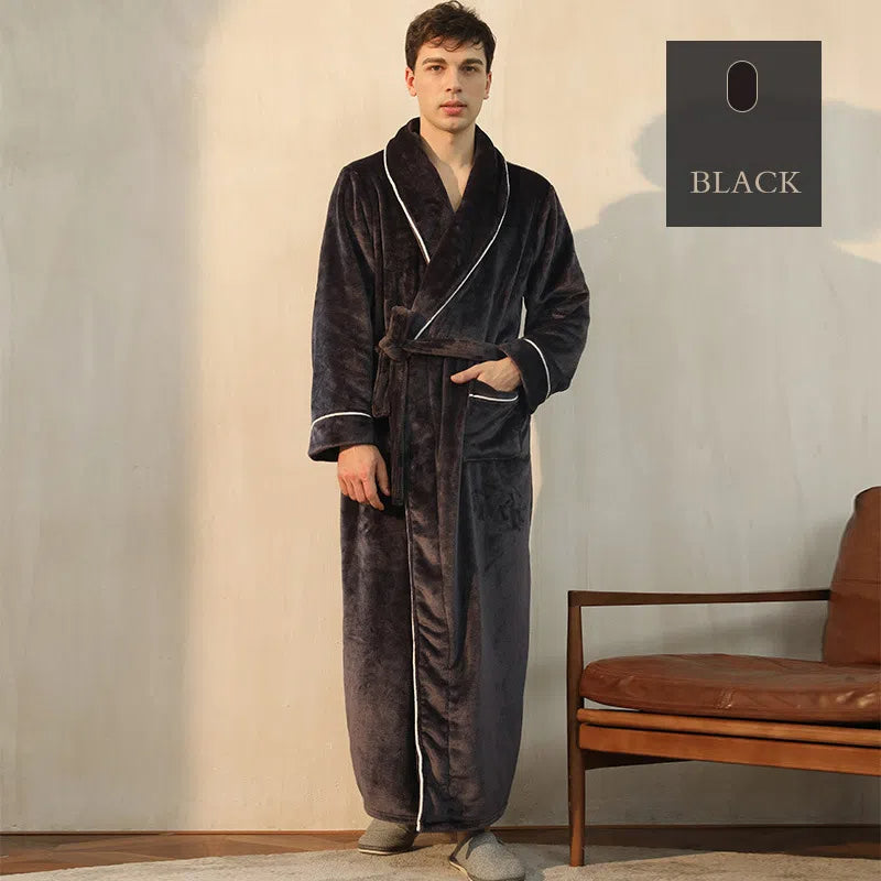 Flannel Couple's Bathrobe | His & Hers Long Robe | Sultryrich