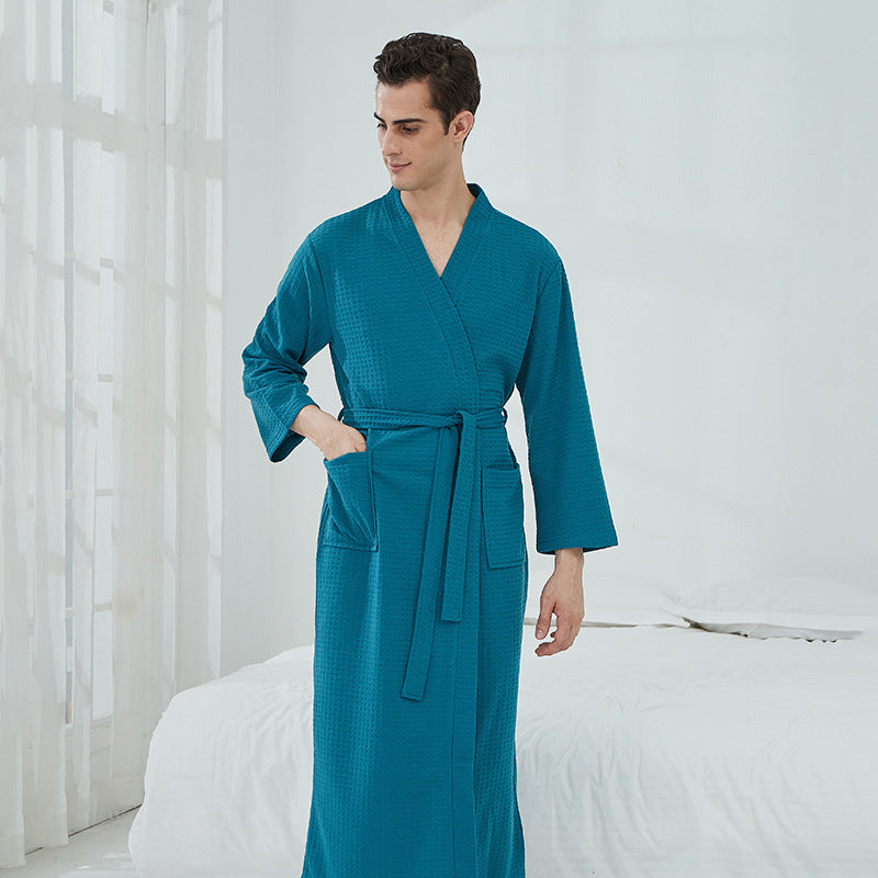 Waffle Bathrobe | Unisex Long Hotel Robe | Sultryrich