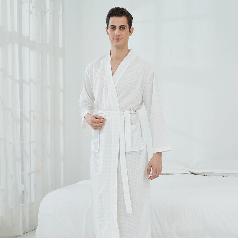 Waffle Bathrobe | Unisex Long Hotel Robe | Sultryrich