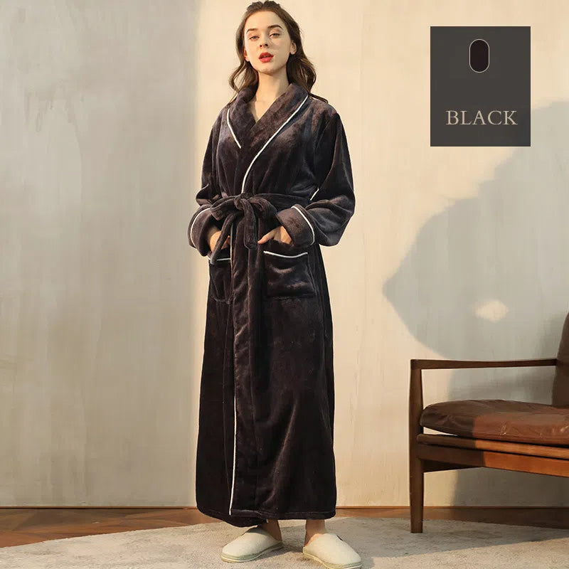 Flannel Couple's Bathrobe | His & Hers Long Robe | Sultryrich