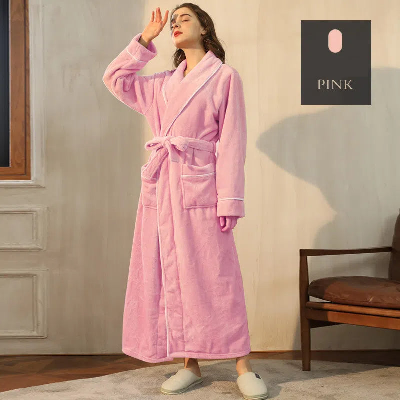 Flannel Couple's Bathrobe | His & Hers Long Robe | Sultryrich