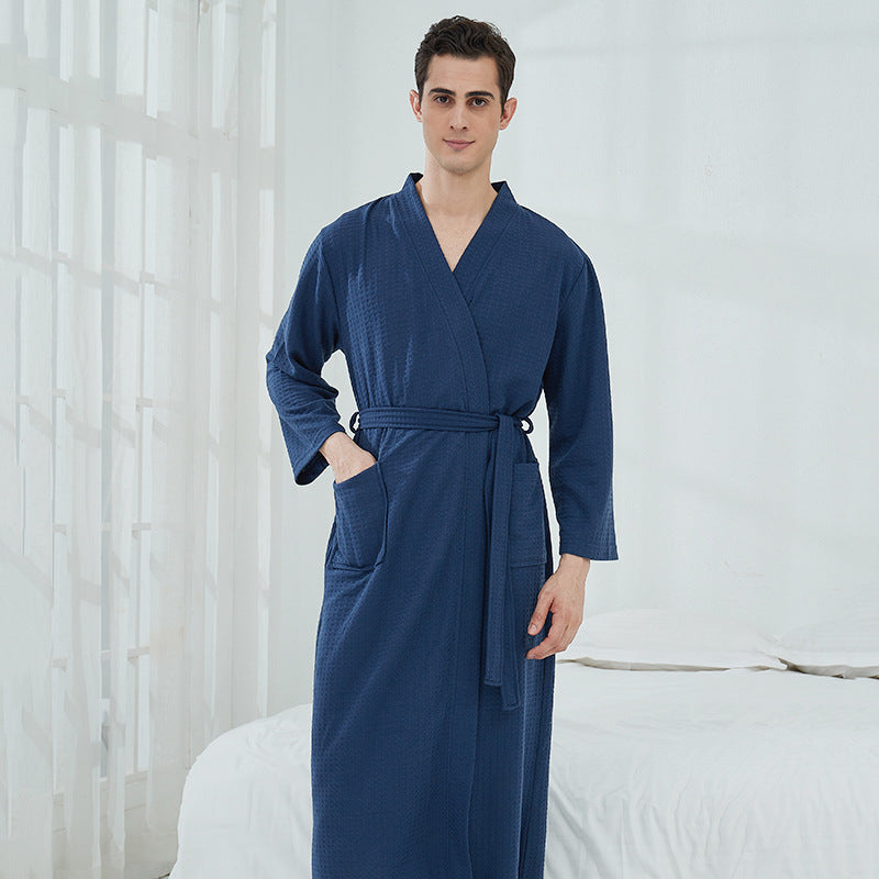 Waffle Bathrobe | Unisex Long Hotel Robe | Sultryrich
