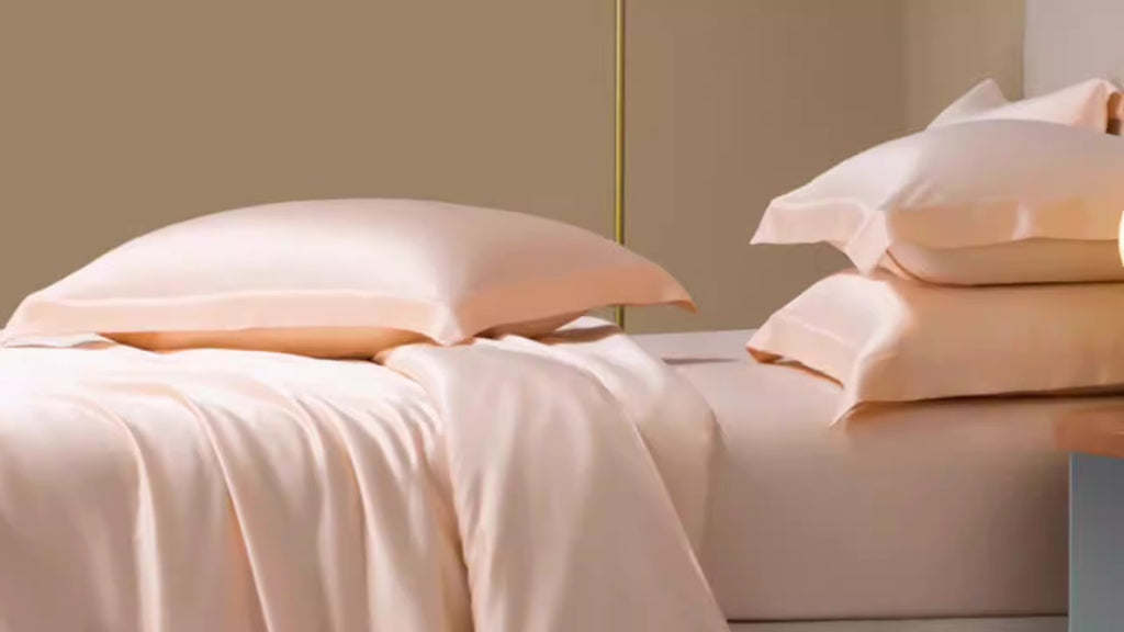 120 Lanjing Heavenly Silk Bedding Set with Four Pieces of Ice Silk Bed Sheet and Duvet Cover