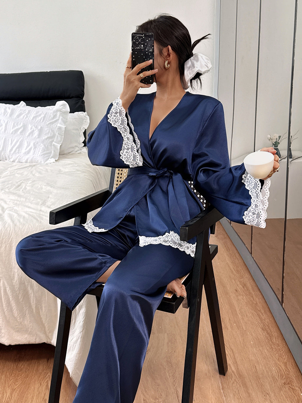 women's pajamas  sexy loungewear, bathrobe, intimate sleepwear, home attire, morning robe