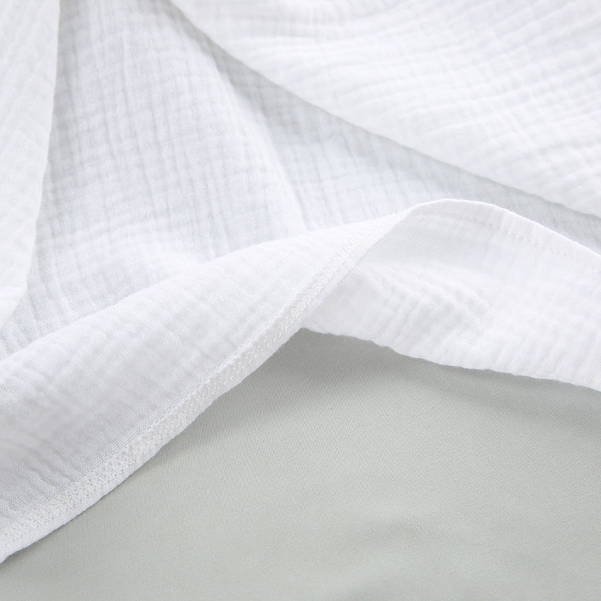 Fashion Pure Cotton Long Sleeve Tied Loose Robe Hotel Bathrobe