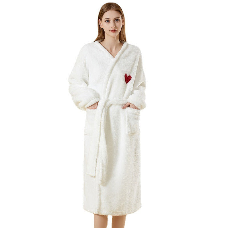 Thickened Coral Velvet Bathrobe | Warm Long Robe for Women | Sultryrich