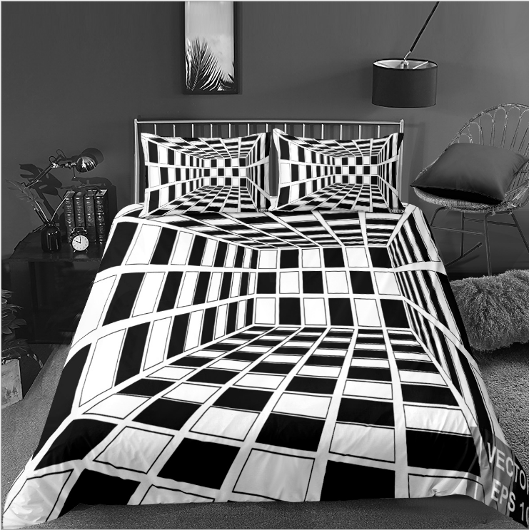 3D Digital Print Bedding Set | Bold Quilt Cover & Pillowcases | Sultryrich