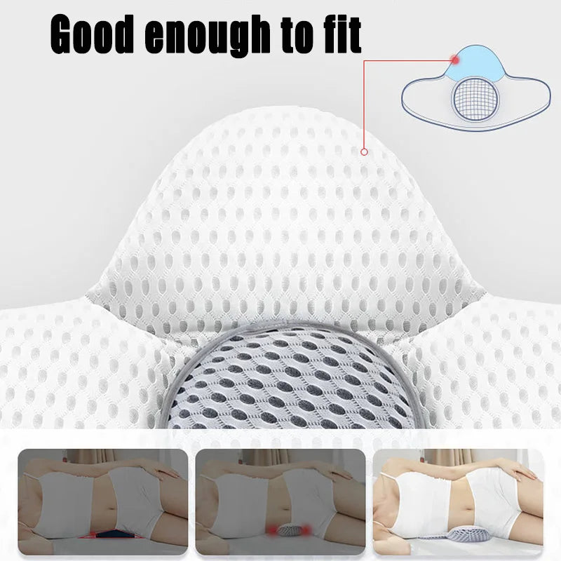 Buckwheat sleep pillow bed back pillow pregnant women pillow lumbar support lumbar support to prevent lumbar muscle strain reduc