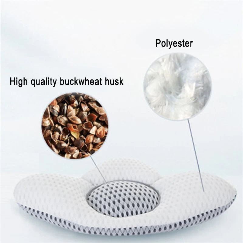 Buckwheat sleep pillow bed back pillow pregnant women pillow lumbar support lumbar support to prevent lumbar muscle strain reduc